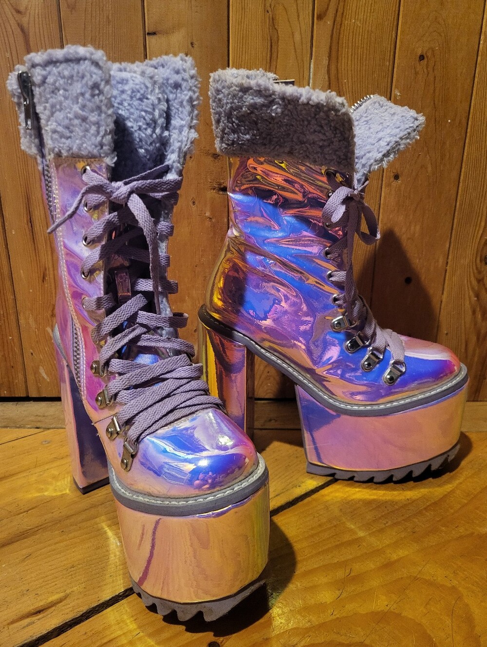 Club Exx Frostbitten Platform Boots Dollskill - Picture 6 of 6